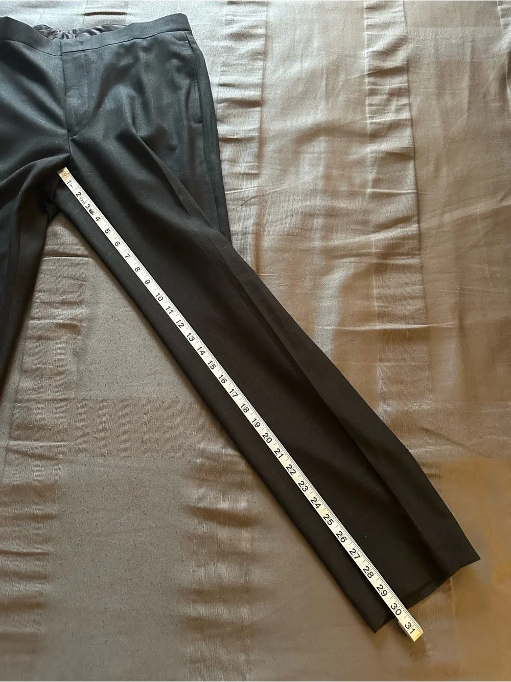 Calvin Klein 38R - 32W Black Patterned Shawl Collar Tuxedo